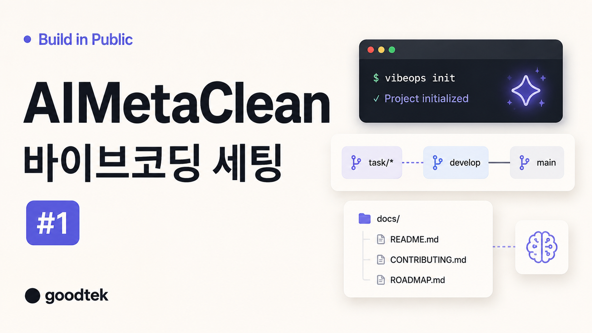AIMetaClean 빌드인퍼블릭: 바이브코딩 프로젝트 환경 하네스 세팅