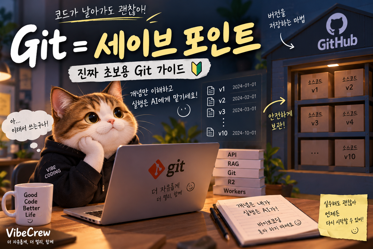 바이브코딩 초보를 위한 Git 사용법: 명령어는 몰라도 이것만 알면 됩니다.