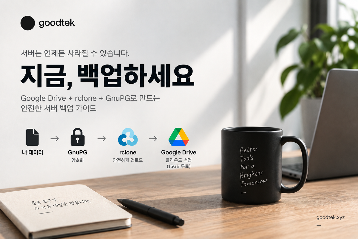 rclone으로 Google Drive에 리눅스 서버 자동 백업하기 (GnuPG 암호화·복구까지)