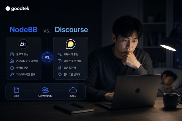 NodeBB vs. Discourse: goodtek 커뮤니티를 NodeBB로 시작한 이유
