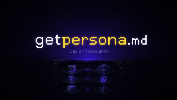 getpersona.md를 이어가며 — AI 에이전트용 페르소나 플랫폼, Day 2 Foundation