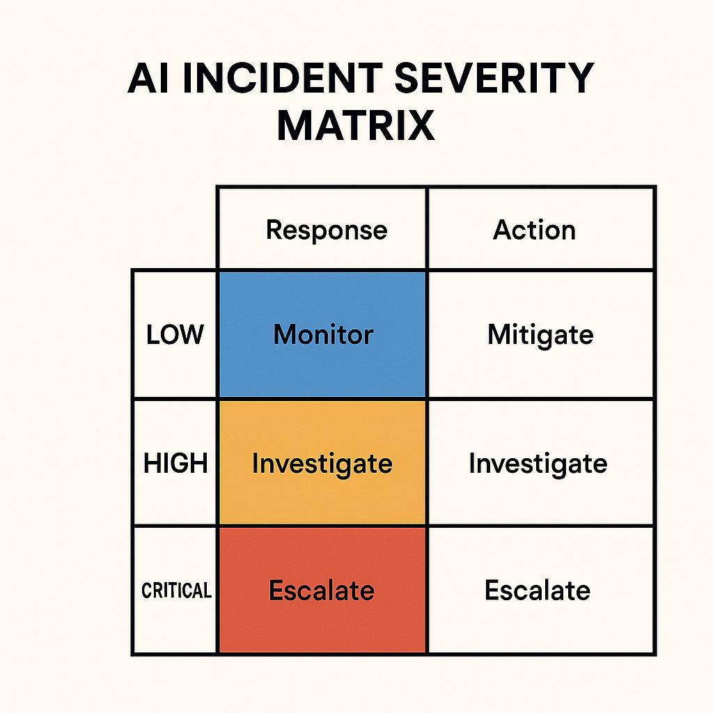 AI incident severity matrix